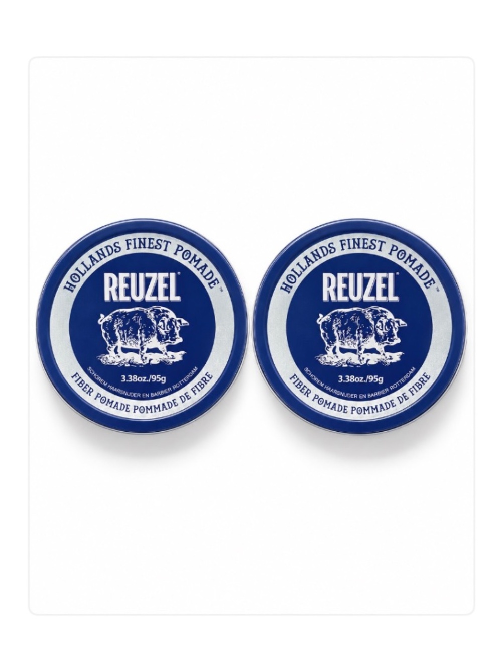 REUZEL Fiber Pomade 3.38 oz 2-Pack Firm Pliable Hold Low Shine NEW